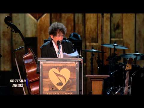 BOB DYLAN ACCEPTS MUSICARES PERSON OF THE YEAR FROM EX PRESIDENT JIMMY CARTER