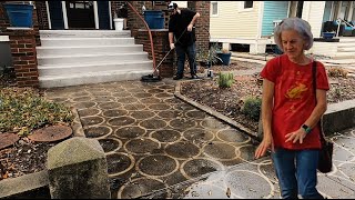 We DESTROYED this SIDEWALK and the HOMEOWNER LOVED it & SHE ASKED  to KEEP IT - OCD TRIGGER WARNING