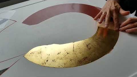 Water GILDING - how to apply GOLD LEAF for Byzantine Icons process video tutorial