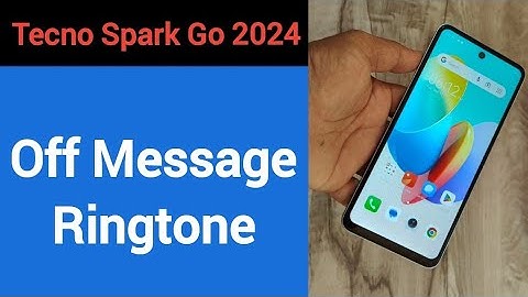 How to turn off message ringtone, Tecno Spark go 2024 me message sound band kaise karen, message pro