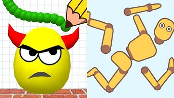 Draw To Smash: Logic puzzle vs Ragdoll Break: Let
