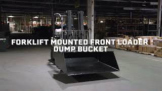 Forklift Mounted Front Loader Dump Bucket | Titan Attachments