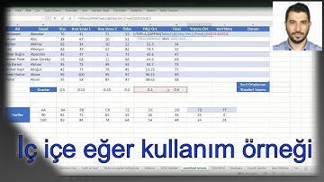 Eğer ve iç içe eğer formülü kullanımı #excel
