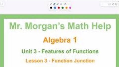 OUR Algebra 1 - Unit 3 Lesson 3 - Function Junction