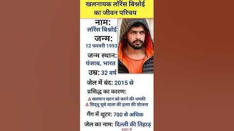 लॉरेंस बिश्नोई का जीवन परिचय #motivation #all #इतिहासके10प्रश्र #viral #video #trending #shorts #gk