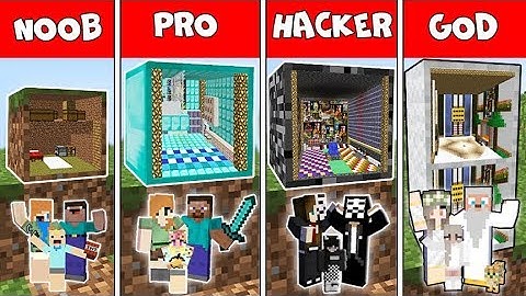 NOOB vs PRO vs HACKER vs GOD : FAMILY BLOCK HOUSE in Minecraft ! AVM SHORTS Animation
