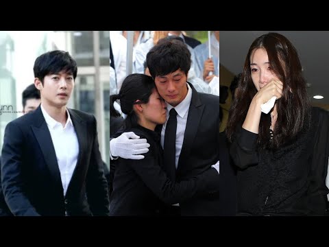 So Ji Sub, Kim Hyun Joong & many stars burst crying farewell | Unseen moment at Park Yong Ha Funeral