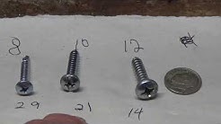 Sheet metal screw and drill bits size to use 