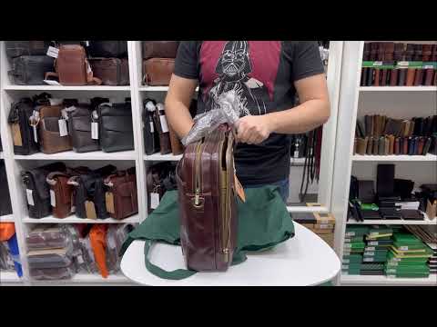 Коричневая кожаная сумка для ноутбука TONY PEROTTI Tuscania 9954 moro video Коричневая кожаная сумка для ноутбука TONY PEROTTI Tuscania 9954 moro video