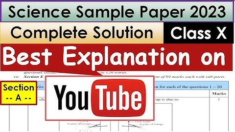 Cbse Science Class 10 Sample Paper 2023 | science sample paper class 10 2023 solution |