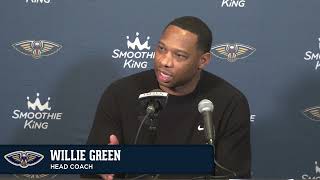Willie Green on loss to Nuggets, Jordan Hawkins injury | Pelicans-Nuggets Postgame Interview 2/5/25