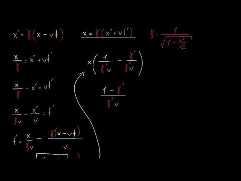 ლორენცის გარდაქმნის გამოყვანა ნაწილი 3