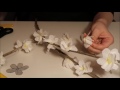 4. Cum sa faci flori de cires din hartie creponata - How to make cherry blossoms out of crepe paper