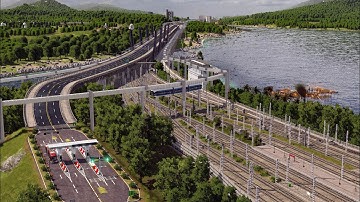 TransportFever2 : Four-hour journey (Part 1) (1:2 megalomaniac map demo)