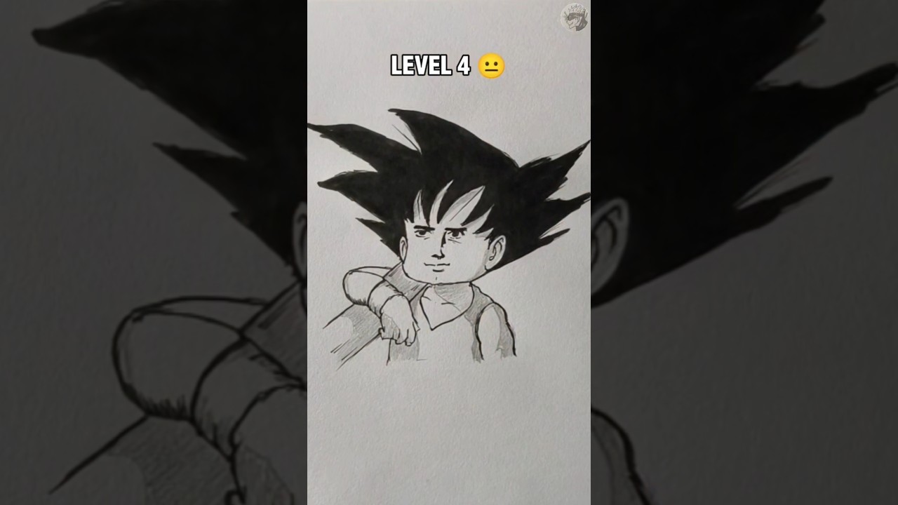 How to draw Goku in different level(watch till the end🗿) 