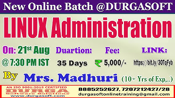 LINUX Administration Online Training @ DURGASOFT