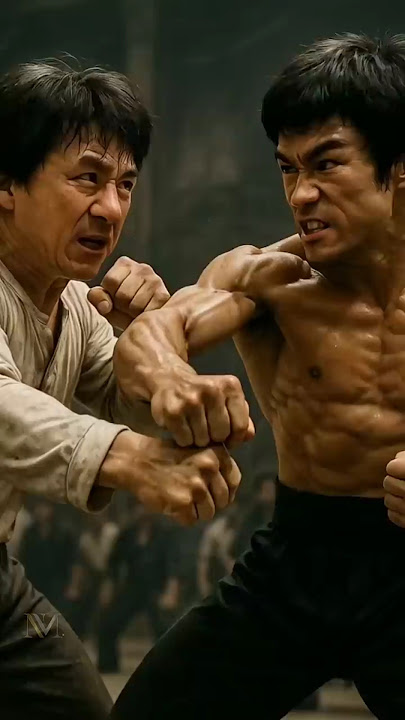 'Legend vs Legend: Jackie Chan Battles Bruce Lee in an Epic Showdown' #fight #ai #trend #kungfu