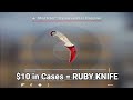 He spent $10 on Cases, and unboxed a StatTrak™️ &quot;RUBY&quot; Knife...