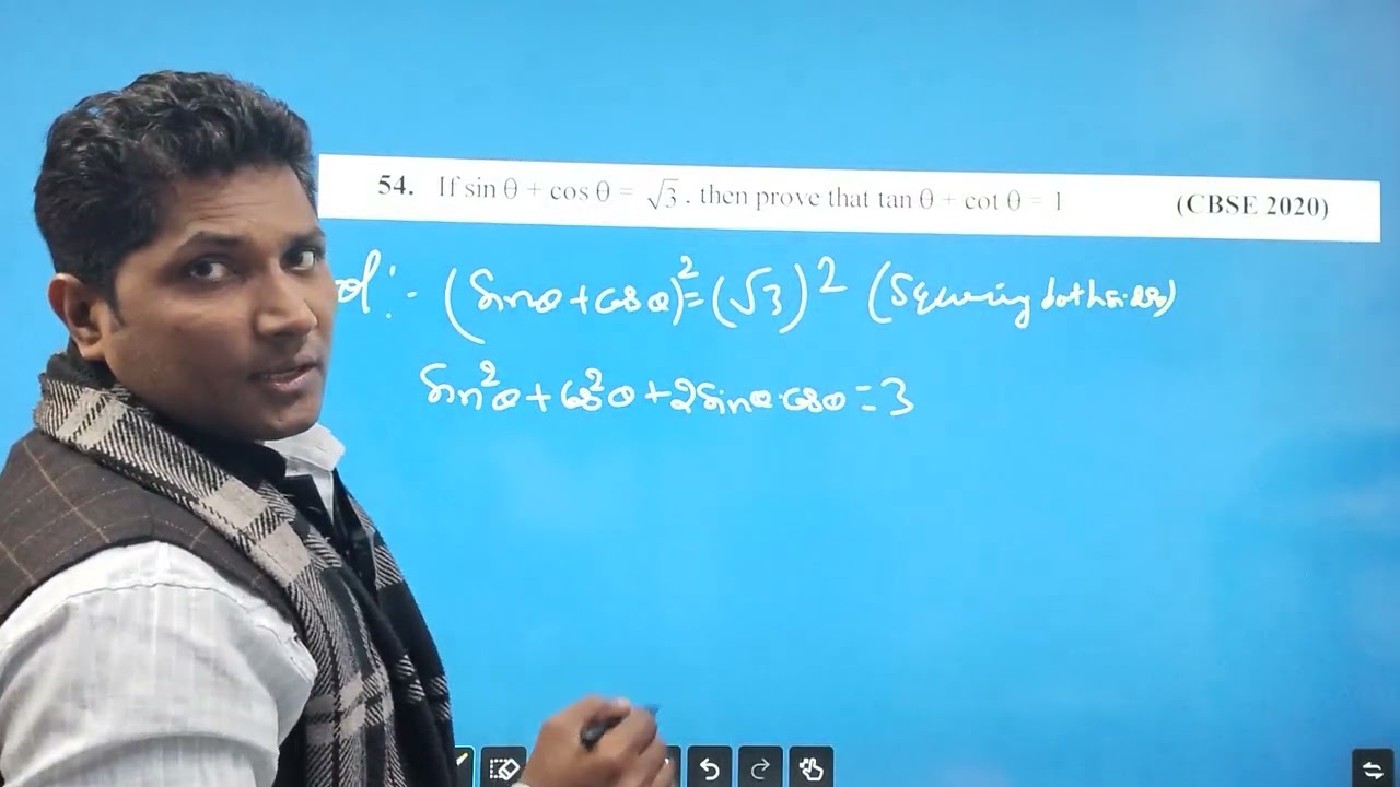 If sin theeta plus cos theeta equal to square root three then prove 