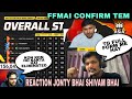 FFMAI CONFIRM TEM HOGA REACTION JONTY BHAI SHIVAM BHAI☠️| TG FULL FORM ME HAY🏆| KON HOGA  ELIMINATED