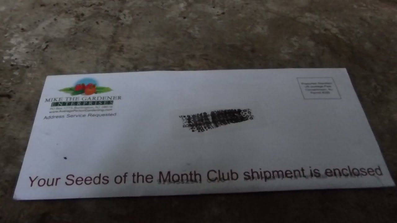 SEEDS OF THE MONTH CLUB FOR DEC 2016 YouTube