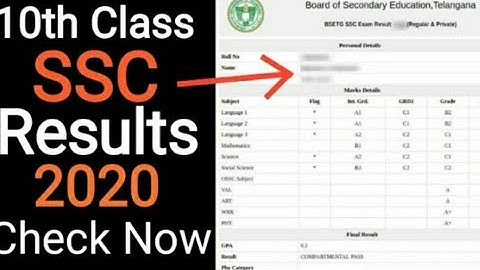 TS Board SSC (10th) 2020 Result Check | How To Check Telangana Board SSC Result 2020