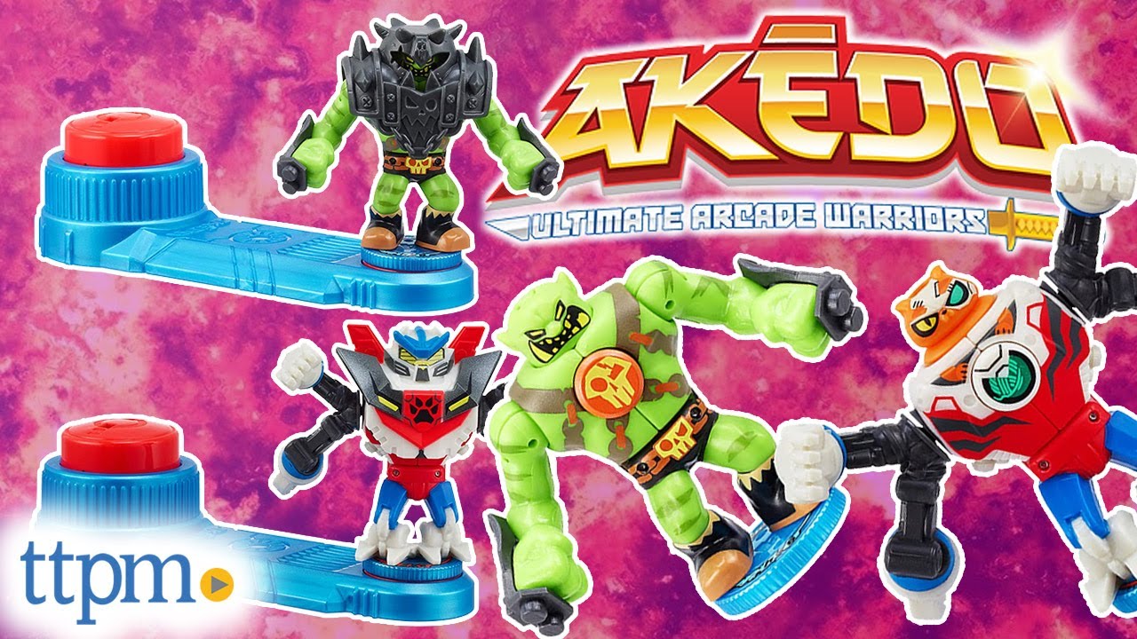  Akedo - Ultimate Arcade Warriors Battle Giants Versus Pack -  Scratch-Atron VS Tonk - Mini Battling Action Figures Ready