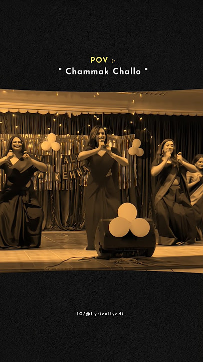 || Chammak Challo || Girl's Dance || WhatsApp (Lyrics) Status ||