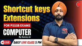 🔴Computer-Shortcut keys & Extensions  || Class- 8 |🔴PSSSB  | Sunny Sir screenshot 5