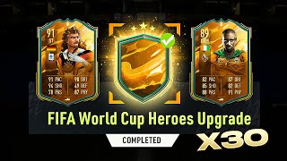 What do you get from 30 x World Cup Hero Upgrade Packs in FIFA 23?