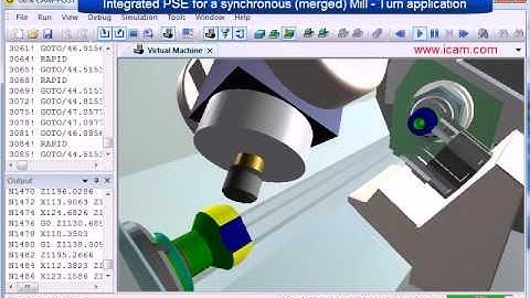 ICAM Integrated PSE for a synchronous (merged) Mill-Turn application & Part-Transfer