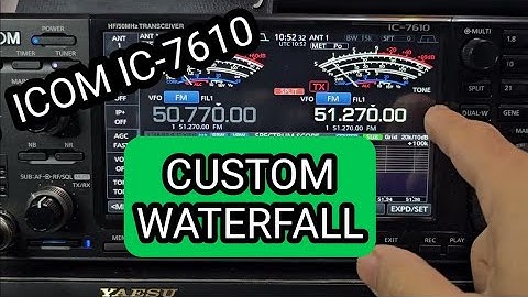 ICOM IC-7610 , WATERFALL /SPECTRUM Custom Settings