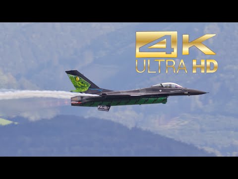 (4K) F-16 Fighting Falcon Belgian Air Force flying Display at Airpower 2022 AirShow Zeltweg  LOXZ