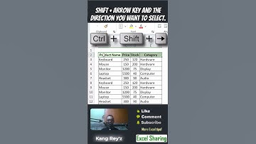 🔥 Quick Tip : Select Multiple Cells Instantly in Excel!