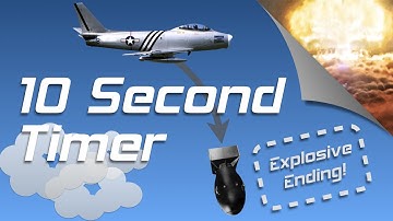 10 sec exploding countdown timer with Jet Plane