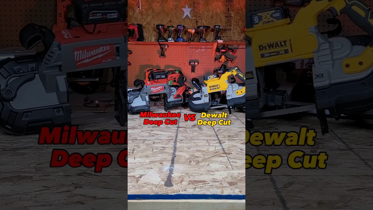 Milwaukee VS Dewalt deep cut brushless bandsaw. Full test details in the description!