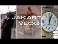 Life in jakarta shopping plaza senayan clock 7 am bvlgari cafe chavaty aesthetic vlog