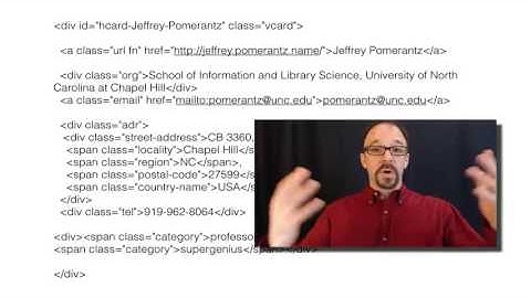 Metadata MOOC 5-6: hCard