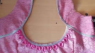 Back neck blouse design || simple and beautiful design in pink colour || blouse || Ft.Geeta Singh