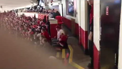 Walking into Joe Louis Arena press box