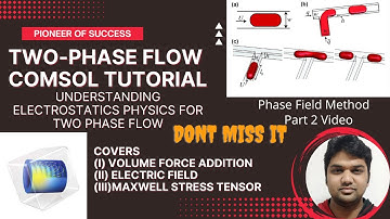 Understanding Electrostatics|| Field Driven Two Phase Flow #Electrostatics #PoissonEquation #comsol
