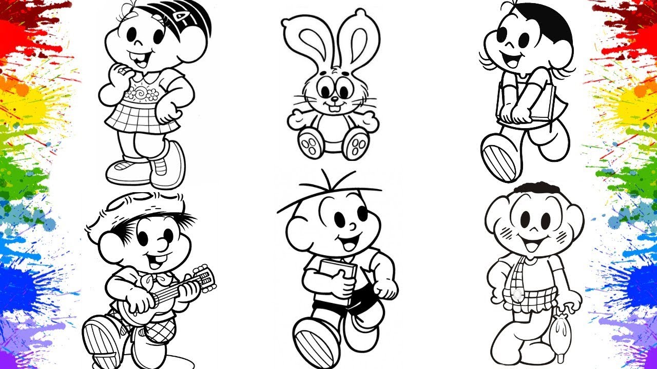 Desenho da Turma da Mônica Jogos de Pintar Desenhos animados Video infantil  Brinquedos para crianças 