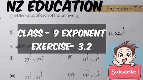 9th Maths Exponents Ex.- 3.2 complete solution C.G. & CBSE board