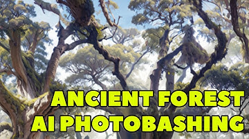 Ancient Forest AI Photobashing