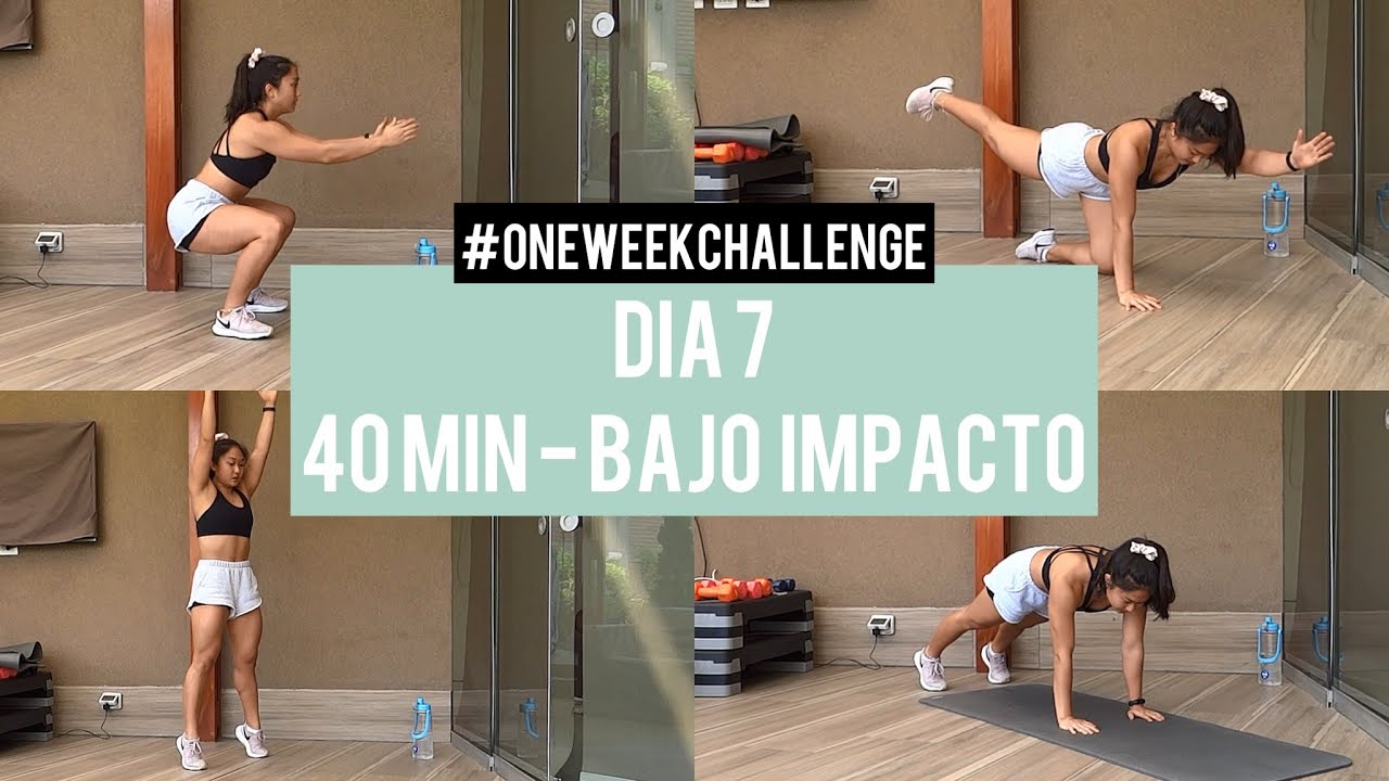 40 min Rutina Full Body de Bajo Impacto - Sin saltos | Dia 7 