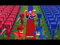 Exército de CLONES do Menino GATO Vs Exército de CLONES da CORUJITA no Minecraft