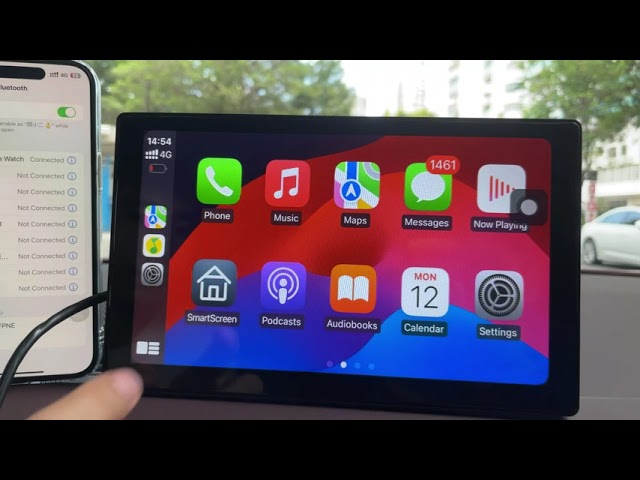 Portable 9-inch touchscreen Apple Carplay and Android Auto, video thumbnail