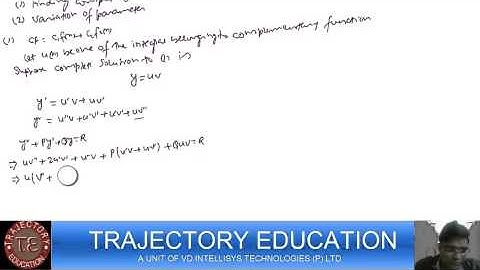 linear differential equation of second order