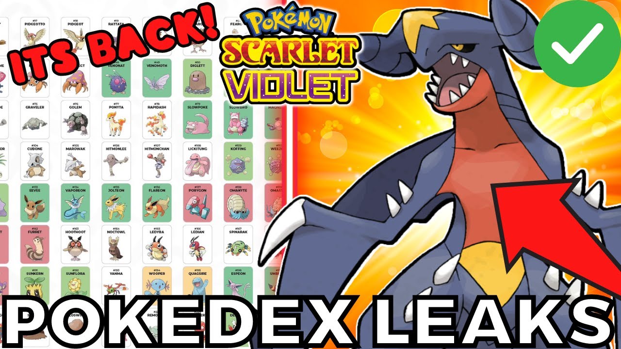 ALL RETURNING POKEMON LEAKS for Pokemon Scarlet and Violet POKEDEX Update!  : r/PromoteGamingVideos