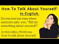 How to talk about Yourself In English| Improve English| listening & Speaking Practice| Graded Reader